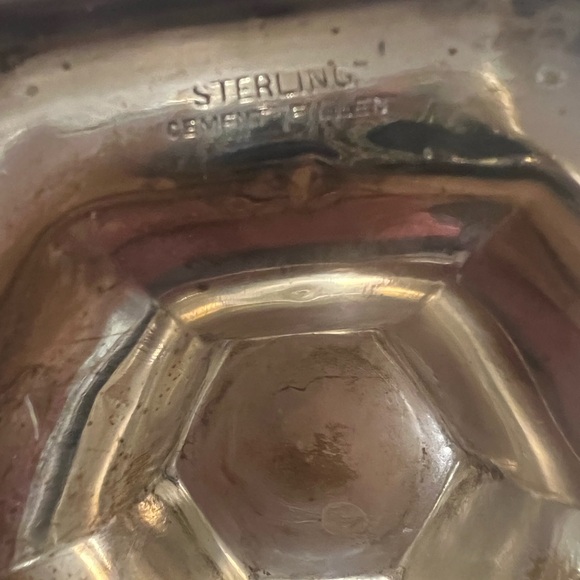 ANTIQUE TIFFANY STERLING SILVER THREE CANDLESTICKS WITH MONNOGRAM - Picture 10 of 14